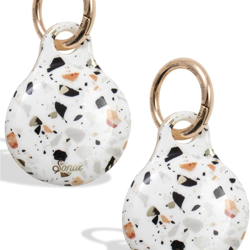 Sonix Speckled 2 AirTag Case with Gold Ring
